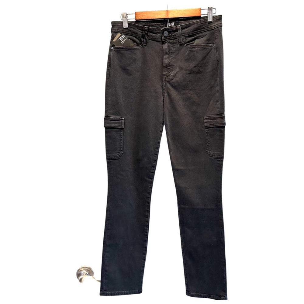 Paige Anthropologie Horton Skinny Cargo Dark Stone Sz 30